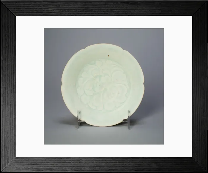 Framed Print : Foliate Bowl with Stylized Peony Spray, Northern Song dynasty (960-1127), 12th century Framed Print : Foliate Bowl with Stylized Peony Spray, Northern Song dynasty (960-1127), 12th century