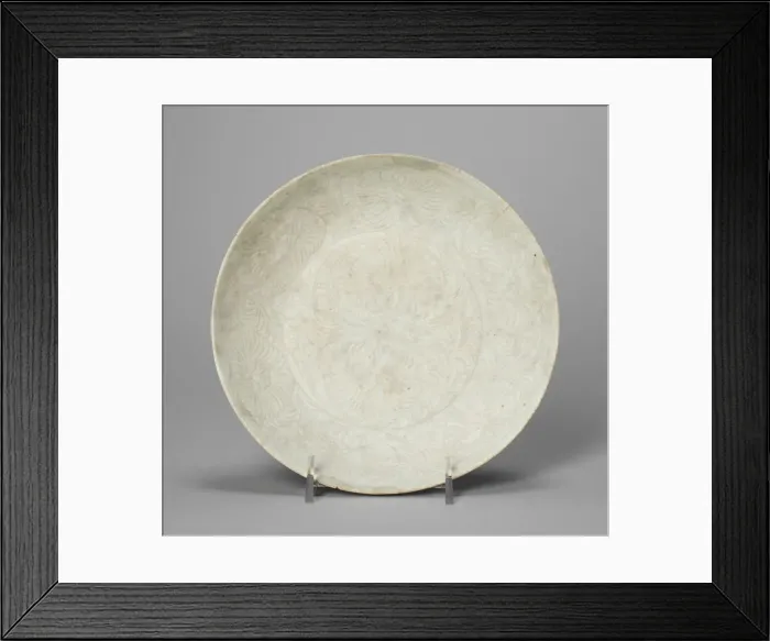 Framed Print : Dish with Floral Scrolls, Song dynasty (960-1279). Creator: Unknown Framed Print : Dish with Floral Scrolls, Song dynasty (960-1279). Creator: Unknown