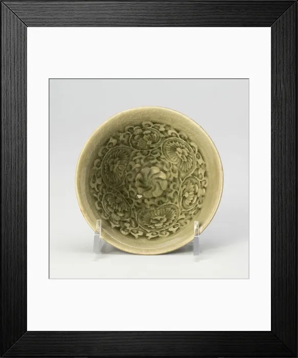 Framed Print : Conical Bowl with Peony Scroll, Northern Song (960-1127) or Jin dynasty (1115-1234) Framed Print : Conical Bowl with Peony Scroll, Northern Song (960-1127) or Jin dynasty (1115-1234)