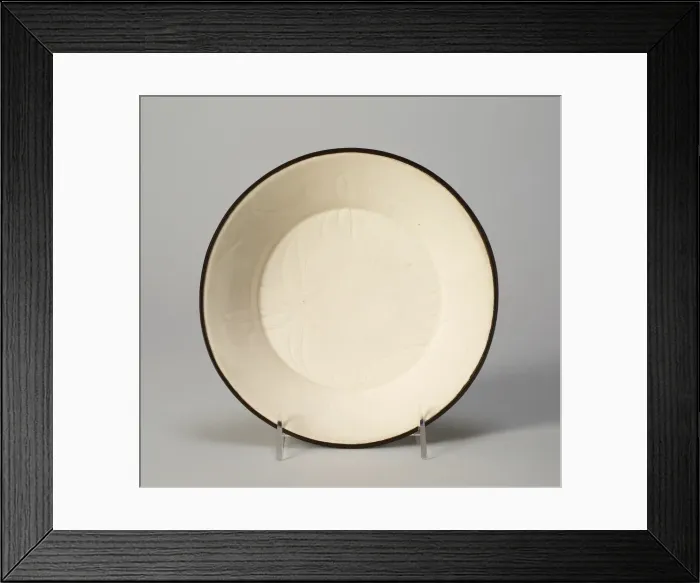 Framed Print : Dish with Stylized Lotus, Song dynasty (960-1279). Creator: Unknown Framed Print : Dish with Stylized Lotus, Song dynasty (960-1279). Creator: Unknown