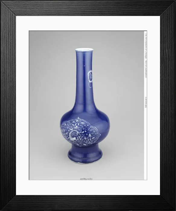 Framed Print : Vase with Mock Animal Mask Ring Handles and Hexagonal Panels... Ming or Qing dynasty, c Framed Print : Vase with Mock Animal Mask Ring Handles and Hexagonal Panels... Ming or Qing dynasty, c