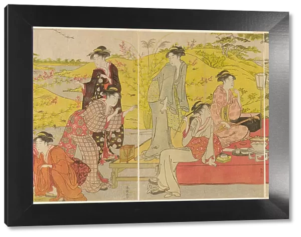 Picnic Party at Hagidera, c. 1785  /  95. Creator: Katsukawa Shuncho