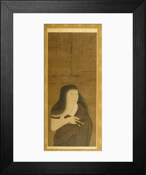 Framed Print : Monju Dressed in a Robe of Braided Grass (Nawa Monju), dated 1415. Creator: Unknown Framed Print : Monju Dressed in a Robe of Braided Grass (Nawa Monju), dated 1415. Creator: Unknown