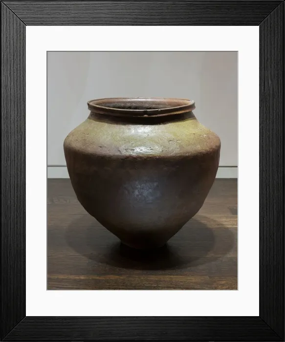 Framed Print : Tokoname-Ware Jar, 14th century. Creator: Unknown Framed Print : Tokoname-Ware Jar, 14th century. Creator: Unknown