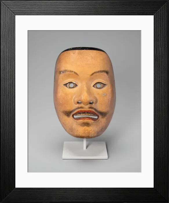 Framed Print : Mikazuki (male deity) Noh mask, 16th century. Creator: Unknown Framed Print : Mikazuki (male deity) Noh mask, 16th century. Creator: Unknown