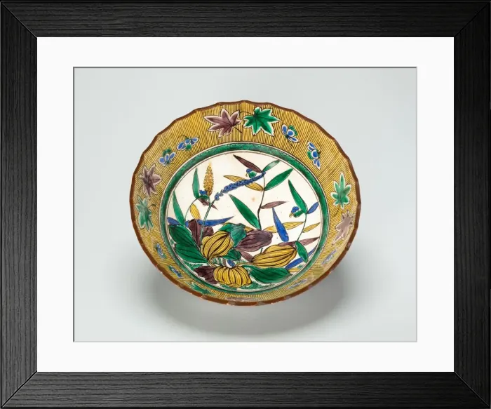 Framed Print : Kutani-Style Sweets Tray, c. 1825. Creator: Unknown Framed Print : Kutani-Style Sweets Tray, c. 1825. Creator: Unknown