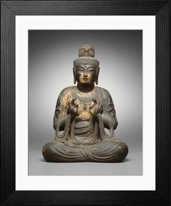 Framed Print : Seated Bodhisattva, 8th century. Creator: Unknown Framed Print : Seated Bodhisattva, 8th century. Creator: Unknown