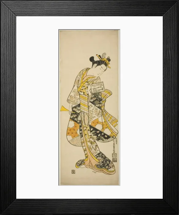Framed Print : Standing Geisha, c. 1748. Creator: Ishikawa Toyonobu Framed Print : Standing Geisha, c. 1748. Creator: Ishikawa Toyonobu