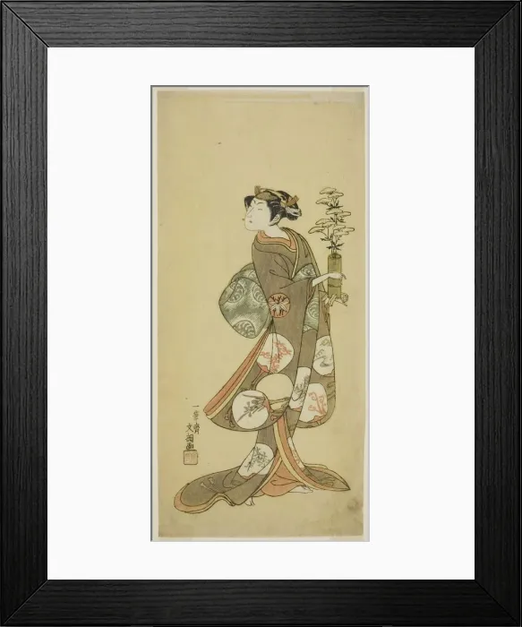 Framed Print : The Actor Yamashita Kyonosuke I in a Female Role, c. 1769. Creator: Ippitsusai Buncho Framed Print : The Actor Yamashita Kyonosuke I in a Female Role, c. 1769. Creator: Ippitsusai Buncho
