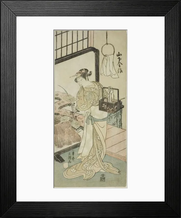Framed Print : The Actor Yamashita Kinsaku II as Oume, Wife of Kisaku, in the Play Nue no Mori Ichiyo... c1770. Creator: Ippitsusai Buncho Framed Print : The Actor Yamashita Kinsaku II as Oume, Wife of Kisaku, in the Play Nue no Mori Ichiyo... c1770. Creator: Ippitsusai Buncho