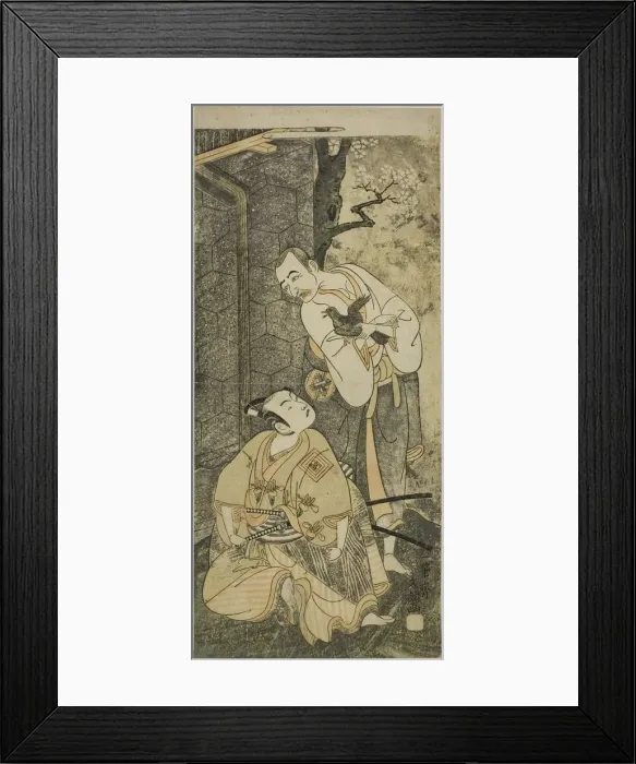 Framed Print : The Actors Nakamura Utaemon I as Seigen (right), and Ichikawa Komazo II as Shimizu... c Framed Print : The Actors Nakamura Utaemon I as Seigen (right), and Ichikawa Komazo II as Shimizu... c