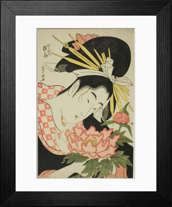 Framed Print : The Courtesan Somenosuke of the Matsubaya, c. 1797. Creator: Ichirakutei Eisui Framed Print : The Courtesan Somenosuke of the Matsubaya, c. 1797. Creator: Ichirakutei Eisui