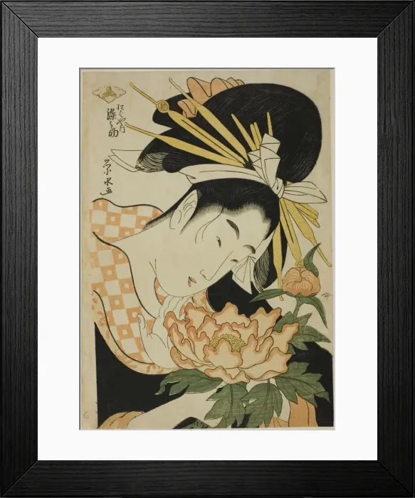 Framed Print : The Courtesan Somenosuke of the Matsubaya, c. 1797. Creator: Ichirakutei Eisui Framed Print : The Courtesan Somenosuke of the Matsubaya, c. 1797. Creator: Ichirakutei Eisui