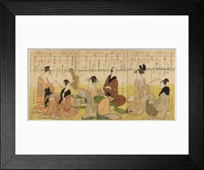 Framed Print : The Six Immortals of Poetry, Abbreviated, c. 1795. Creator: Chokosai Eisho Framed Print : The Six Immortals of Poetry, Abbreviated, c. 1795. Creator: Chokosai Eisho