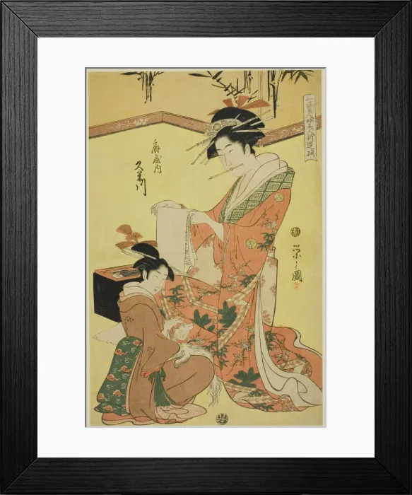 Framed Print : Beauties Parodying the Seven Sages - A Selection of Younger Courtesans... c. 1793. Creator: Hosoda Eishi Framed Print : Beauties Parodying the Seven Sages - A Selection of Younger Courtesans... c. 1793. Creator: Hosoda Eishi