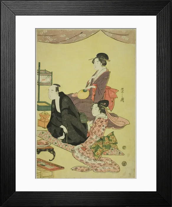 Framed Print : A Banquet Scene, c. 1795. Creator: Hosoda Eishi Framed Print : A Banquet Scene, c. 1795. Creator: Hosoda Eishi