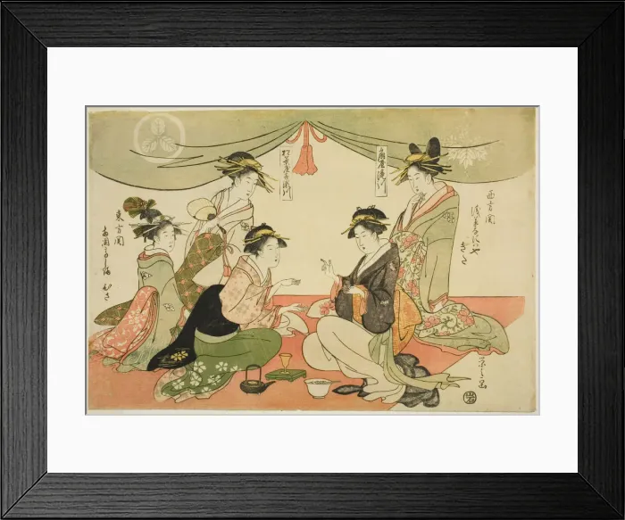 Framed Print : Naniwaya Okita and Takashima Ohisa playing a game of ken, c. 1793 / 94. Creator: Hosoda Eishi Framed Print : Naniwaya Okita and Takashima Ohisa playing a game of ken, c. 1793 / 94. Creator: Hosoda Eishi