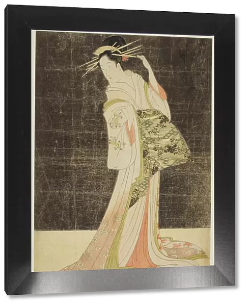 A Selection of Beauty from the Pleasure Quarters (Seiro bijin awase): Courtesans Hired... c. 1794. Creator: Hosoda Eishi