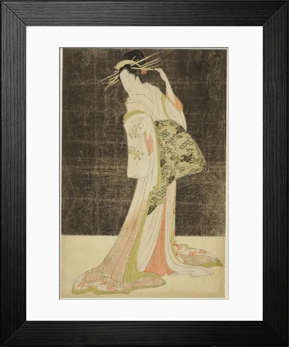 Framed Print : A Selection of Beauty from the Pleasure Quarters (Seiro bijin awase): Courtesans Hired... c. 1794. Creator: Hosoda Eishi Framed Print : A Selection of Beauty from the Pleasure Quarters (Seiro bijin awase): Courtesans Hired... c. 1794. Creator: Hosoda Eishi