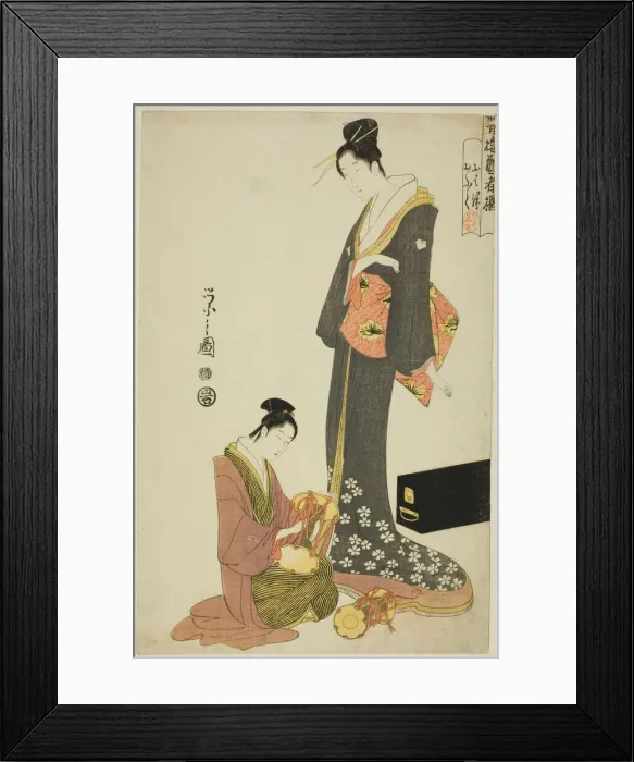 Framed Print : Ohana and Ofuku, from the series A Selection of Entertainers from the Pleasure... c. 1794 / 95. Creator: Hosoda Eishi. Ohana and Ofuku, from the series A Selection of Entertainers from the Pleasure... c. 1794 / 95. Creator: Hosoda Eishi Framed Print : Ohana and Ofuku, from the series A Selection of Entertainers from the Pleasure... c. 1794 / 95. Creator: Hosoda Eishi. Ohana and Ofuku, from the series A Selection of Entertainers from the Pleasure... c. 1794 / 95. Creator: Hosoda Eishi
