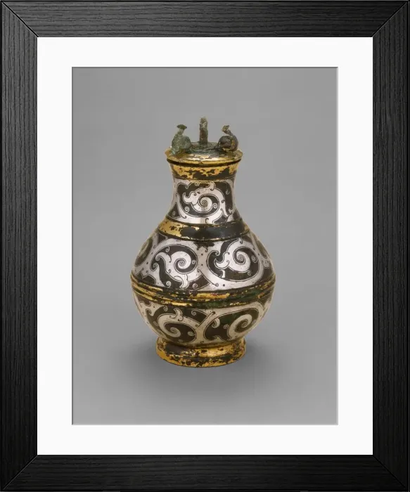 Framed Print : Covered Jar (Hu), Eastern Zhou dynasty, Warring States period, late 4th / 3rd cent. B. C Framed Print : Covered Jar (Hu), Eastern Zhou dynasty, Warring States period, late 4th / 3rd cent. B. C