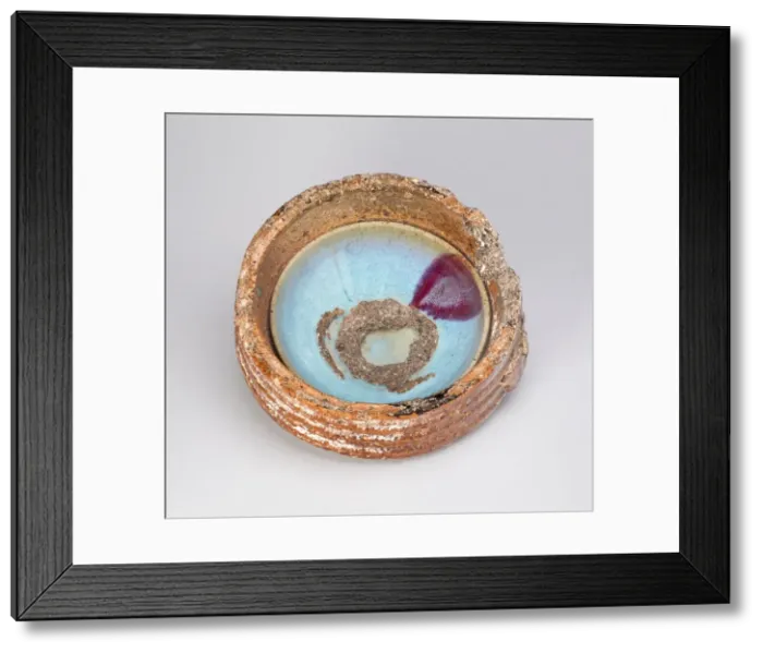 Framed Print : Bowl in Saggar, Yuan dynasty (1279-1368), late 13th / early 14th century. Creator: Unknown Framed Print : Bowl in Saggar, Yuan dynasty (1279-1368), late 13th / early 14th century. Creator: Unknown