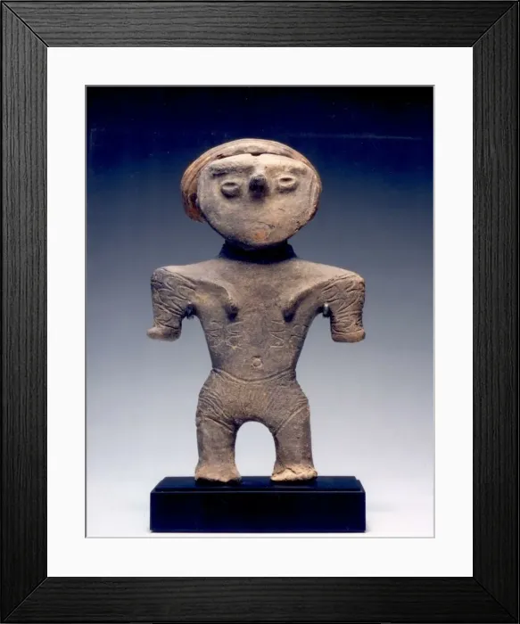 Framed Print : Female Figurine with Topknot, c. 1000-300 B. C. Creator: Unknown Framed Print : Female Figurine with Topknot, c. 1000-300 B. C. Creator: Unknown