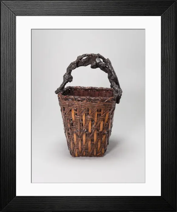 Framed Print : Rectangular Flower Basket, c. 1900. Creator: Unknown