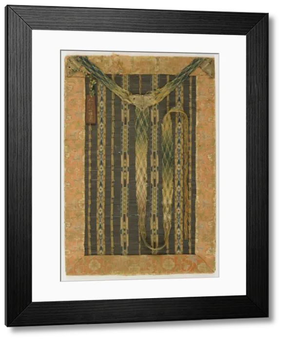Framed Print : Textile Wrapper for Jingoji Sutras, 12th century. Creator: Unknown Framed Print : Textile Wrapper for Jingoji Sutras, 12th century. Creator: Unknown