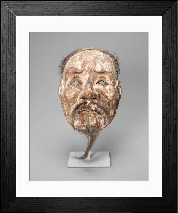 Framed Print : Asakurajo (Old Man Asakura) Noh mask, 16th century. Creator: Unknown Framed Print : Asakurajo (Old Man Asakura) Noh mask, 16th century. Creator: Unknown