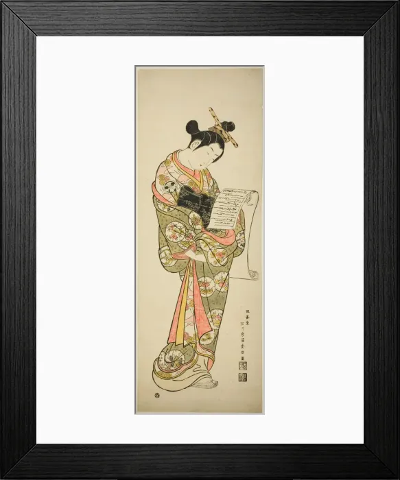 Framed Print : The Actor Segawa Kikunojo I as a courtesan, c. 1747. Creator: Ishikawa Toyonobu Framed Print : The Actor Segawa Kikunojo I as a courtesan, c. 1747. Creator: Ishikawa Toyonobu