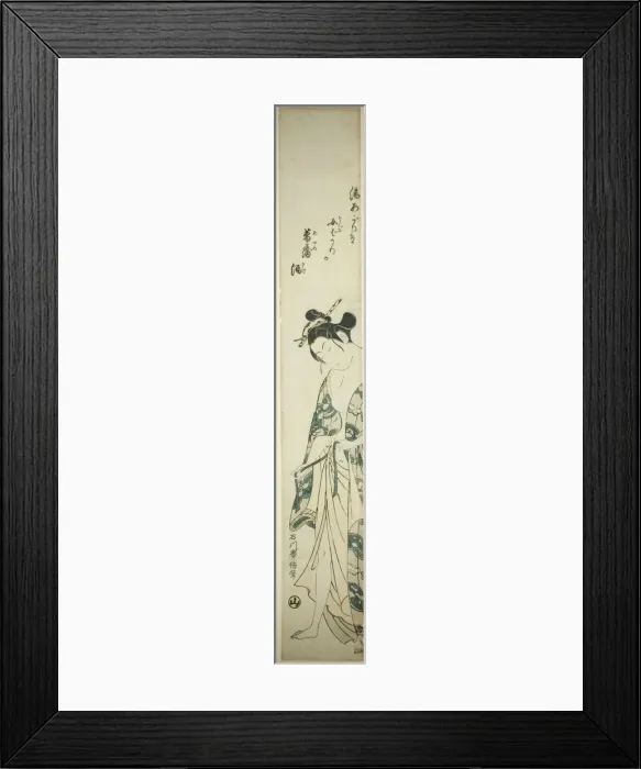 Framed Print : Woman Dressing after Her Bath, c. 1755 / 65. Creator: Ishikawa Toyonobu Framed Print : Woman Dressing after Her Bath, c. 1755 / 65. Creator: Ishikawa Toyonobu