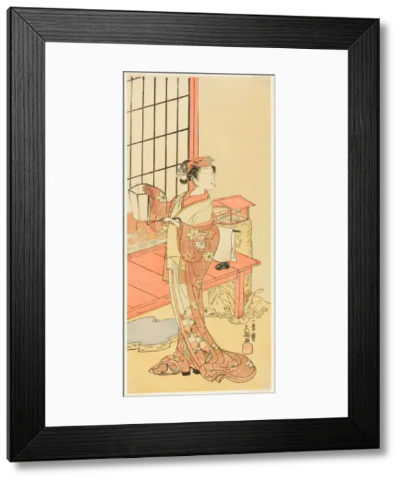 Framed Print : The Actor Segawa Kikunojo II, Possibly as Princess Ayaori in the Play Ima o Sakari... c Framed Print : The Actor Segawa Kikunojo II, Possibly as Princess Ayaori in the Play Ima o Sakari... c