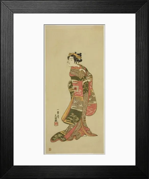 Framed Print : The Actor Ichikawa Benzo in an Unidentified Role, c. 1768. Creator: Ippitsusai Buncho Framed Print : The Actor Ichikawa Benzo in an Unidentified Role, c. 1768. Creator: Ippitsusai Buncho