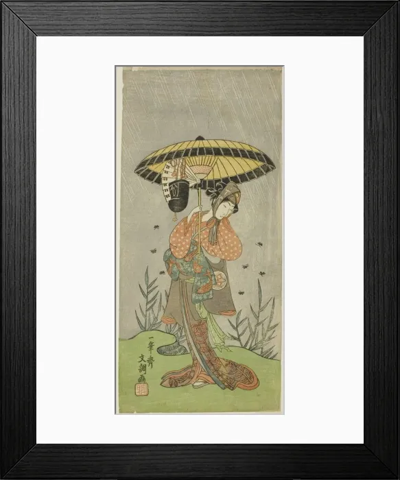 Framed Print : The Actor Yamashita Kinsaku II as Nijo no Kisaki (?) in the Play Natsu Matsuri Naniwa c. 1770. Creator: Ippitsusai Buncho Framed Print : The Actor Yamashita Kinsaku II as Nijo no Kisaki (?) in the Play Natsu Matsuri Naniwa c. 1770. Creator: Ippitsusai Buncho