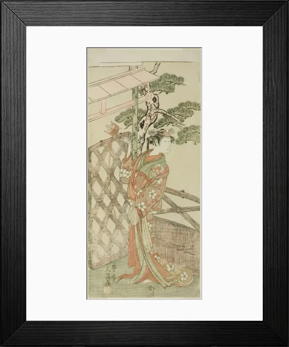 Framed Print : The Actor Yamashita Kinsaku II as Moshio, Wife of Ito Sukekiyo, in the Play Izu-goyomi... c. 1772. Creator: Ippitsusai Buncho Framed Print : The Actor Yamashita Kinsaku II as Moshio, Wife of Ito Sukekiyo, in the Play Izu-goyomi... c. 1772. Creator: Ippitsusai Buncho