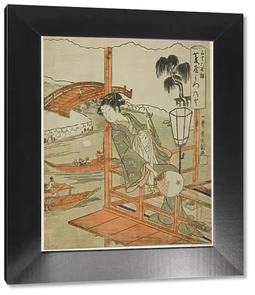 The Courtesan Mitsunoto of the Hishiya House, from the series 'Sanjurokkasen... c