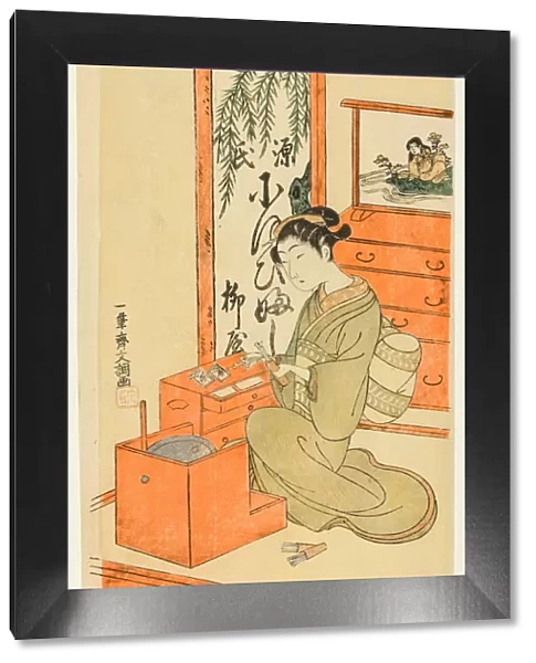 Ofuji of the Yanagi Shop, c. 1769. Creator: Ippitsusai Buncho