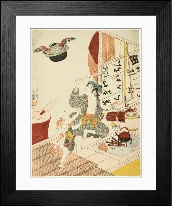 Framed Print : The Flying Tea Ceremony Kettle (Tonda Chagama), c. 1770. Creator: Ippitsusai Buncho Framed Print : The Flying Tea Ceremony Kettle (Tonda Chagama), c. 1770. Creator: Ippitsusai Buncho