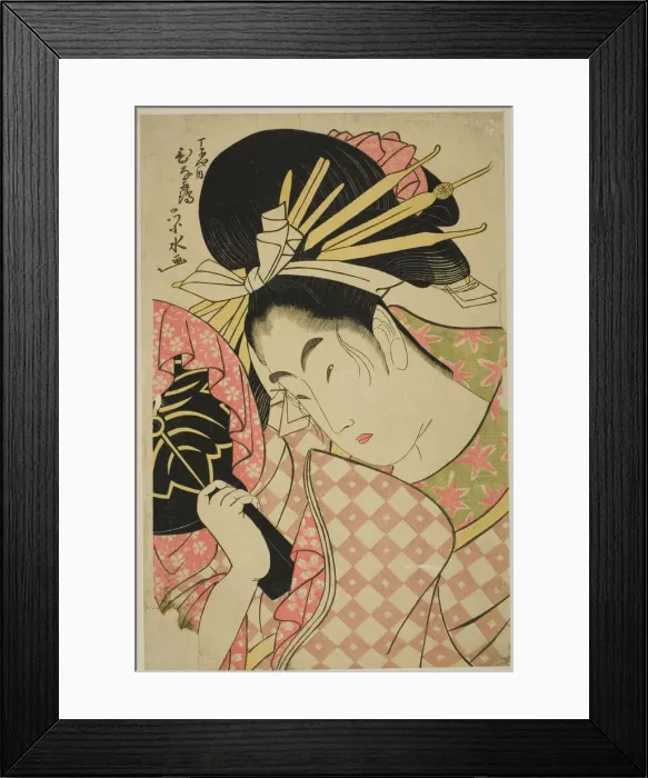 Framed Print : The courtesan Hinazuru of the Chojiya, 1790 / 1823. Creator: Ichirakutei Eisui Framed Print : The courtesan Hinazuru of the Chojiya, 1790 / 1823. Creator: Ichirakutei Eisui