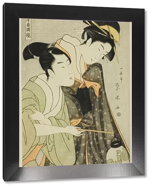 Osome and Hisamatsu, from the series 'Beauties in Joruri Roles', c. 1795