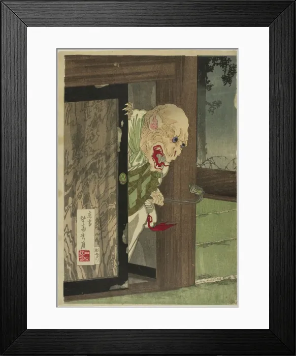 Framed Print : Amago buyuden, late 19th century. Creator: Hosai Shugetsu Framed Print : Amago buyuden, late 19th century. Creator: Hosai Shugetsu