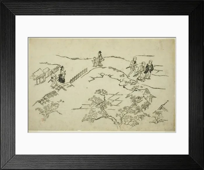 Framed Print : Emon Hill, from the series The Appearance of Yoshiwara (Yoshiwara no tei), c Framed Print : Emon Hill, from the series The Appearance of Yoshiwara (Yoshiwara no tei), c