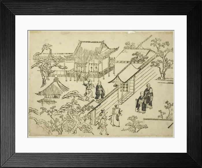 Framed Print : Honbo, from the series Scenes of Flower-viewing at Ueno (Ueno hanami no tei) Framed Print : Honbo, from the series Scenes of Flower-viewing at Ueno (Ueno hanami no tei)