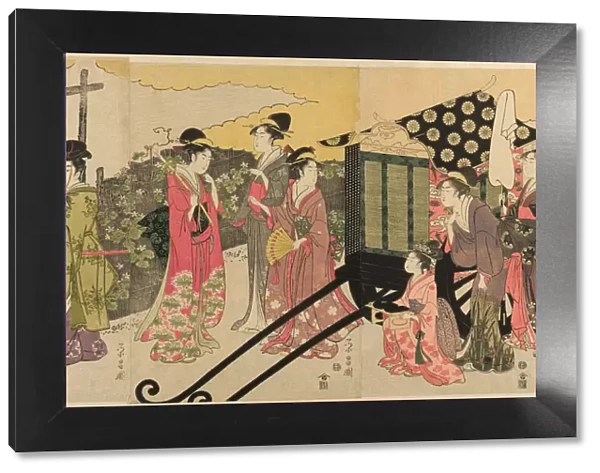 Parody of the Yugao Chapter of the Tale of Genji, c. 1795  /  97. Creator: Chokosai Eisho
