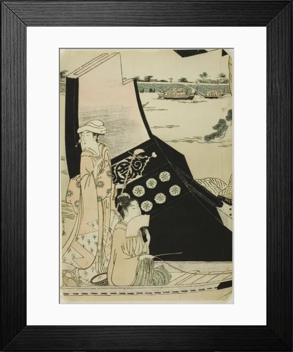 Framed Print : Women on a Pleasure Boat, c. 1790. Creator: Hosoda Eishi Framed Print : Women on a Pleasure Boat, c. 1790. Creator: Hosoda Eishi