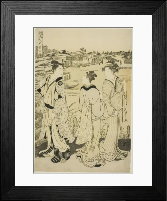 Framed Print : Ono no Komachi at Seki Temple, from the series The Fashionable Seven Komachi... about 1788. Creator: Hosoda Eishi Framed Print : Ono no Komachi at Seki Temple, from the series The Fashionable Seven Komachi... about 1788. Creator: Hosoda Eishi