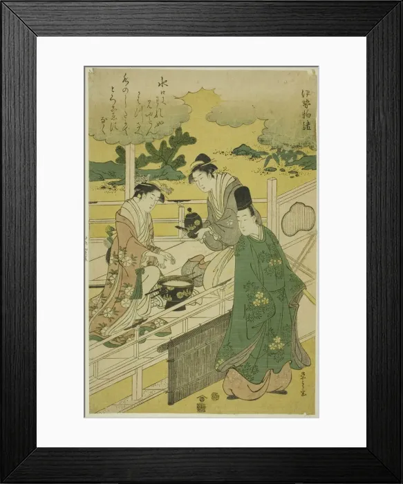 Framed Print : A Parody of the Tales of Ise, c. 1789 / 95. Creator: Hosoda Eishi Framed Print : A Parody of the Tales of Ise, c. 1789 / 95. Creator: Hosoda Eishi