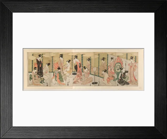 Framed Print : Parody of The Book of Joruri, c. 1789 / 1801. Creator: Hosoda Eishi Framed Print : Parody of The Book of Joruri, c. 1789 / 1801. Creator: Hosoda Eishi