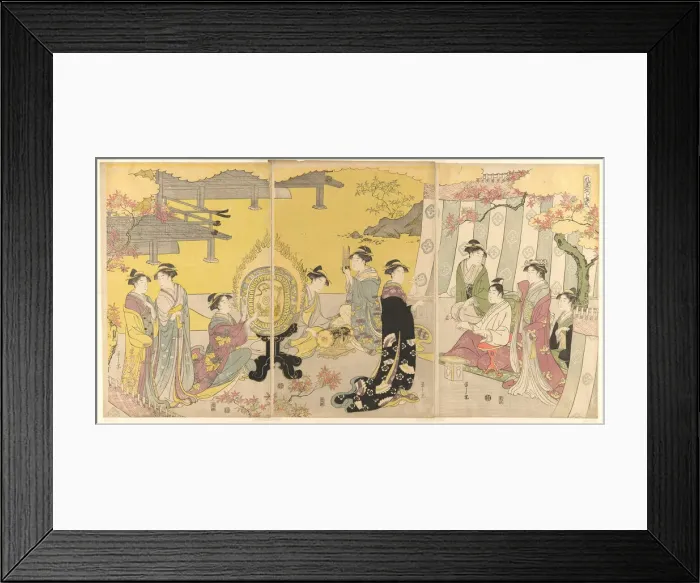 Framed Print : Momiji no ga, from the series A Fashionable Parody of the Tale of Genji, c1789 / 94. Creator: Hosoda Eishi. Momiji no ga, from the series A Fashionable Parody of the Tale of Genji, c1789 / 94. Creator: Hosoda Eishi Framed Print : Momiji no ga, from the series A Fashionable Parody of the Tale of Genji, c1789 / 94. Creator: Hosoda Eishi. Momiji no ga, from the series A Fashionable Parody of the Tale of Genji, c1789 / 94. Creator: Hosoda Eishi